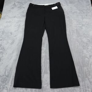 H&M Pants Womens 12 Black Flat Front High Waist Flared Working Bottom Wear